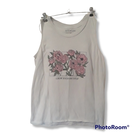 🖤Womens floral inspirational tank top size large - Picture 1 of 6